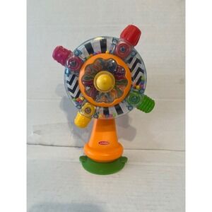 Infantino Suction Cup High Chair Spinning Wheel Baby Toy Multicolor Rattle 8in